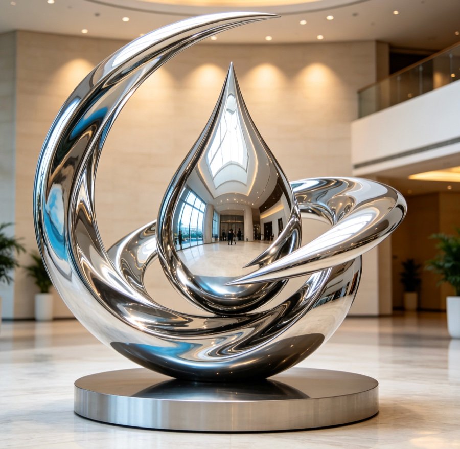 Абстрактные stainless steel sculpture
