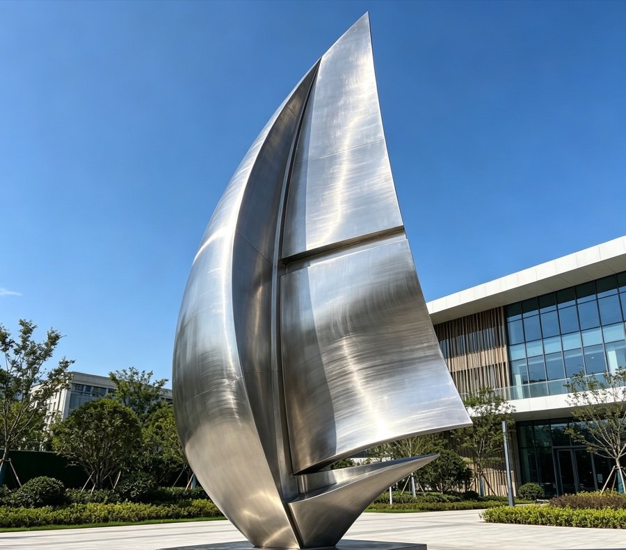 Шлифовка stainless steel sculpture