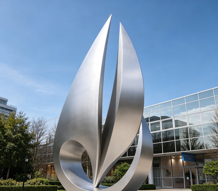 Матовая stainless steel sculpture