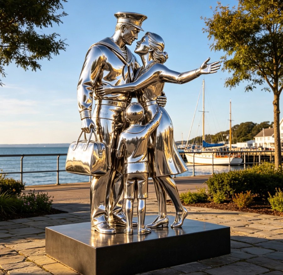 Монументальные stainless steel sculpture