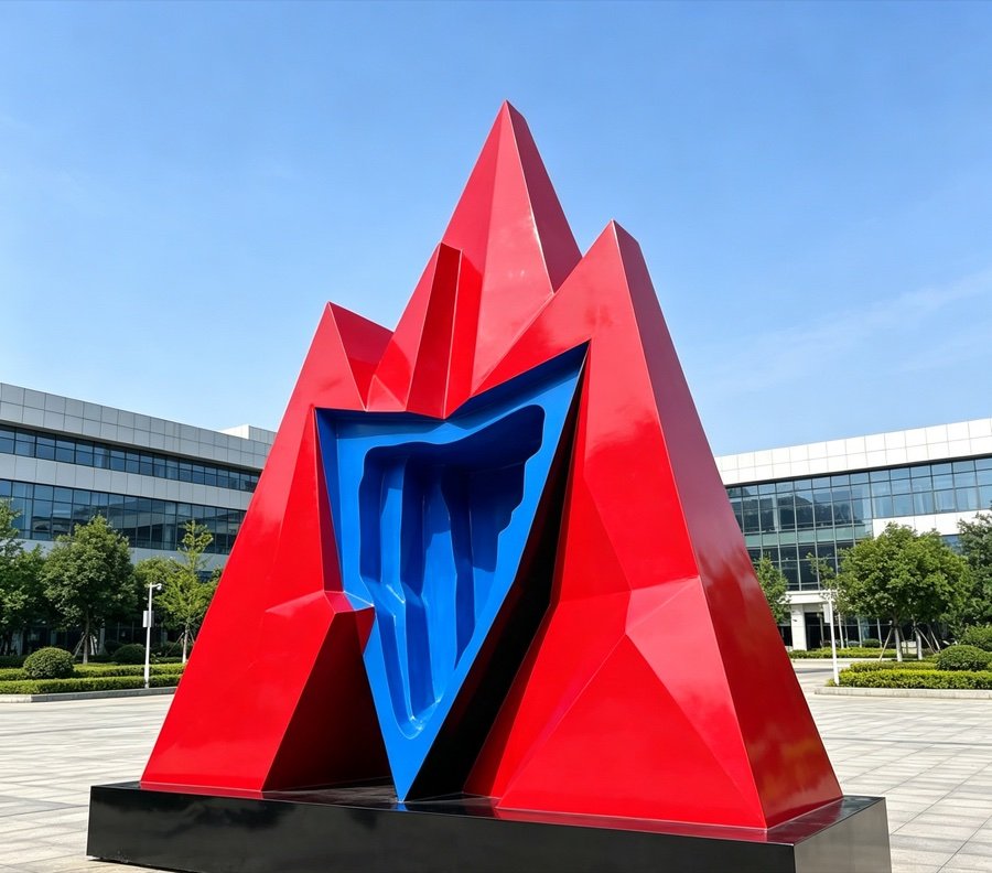 Окраска stainless steel sculpture