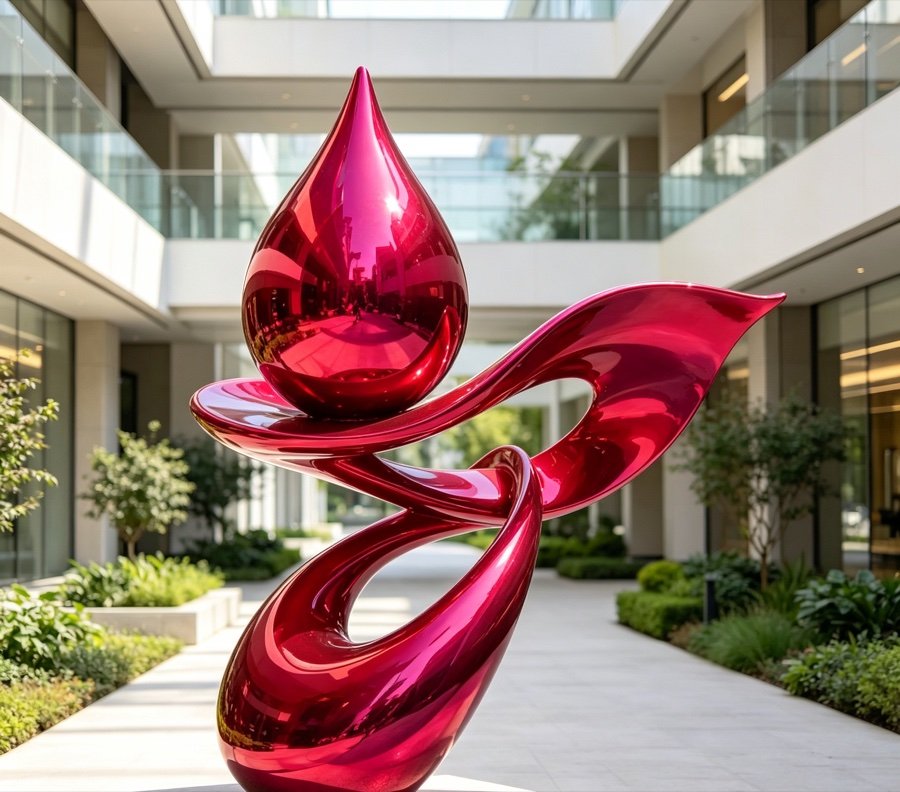 Напыление stainless steel sculpture