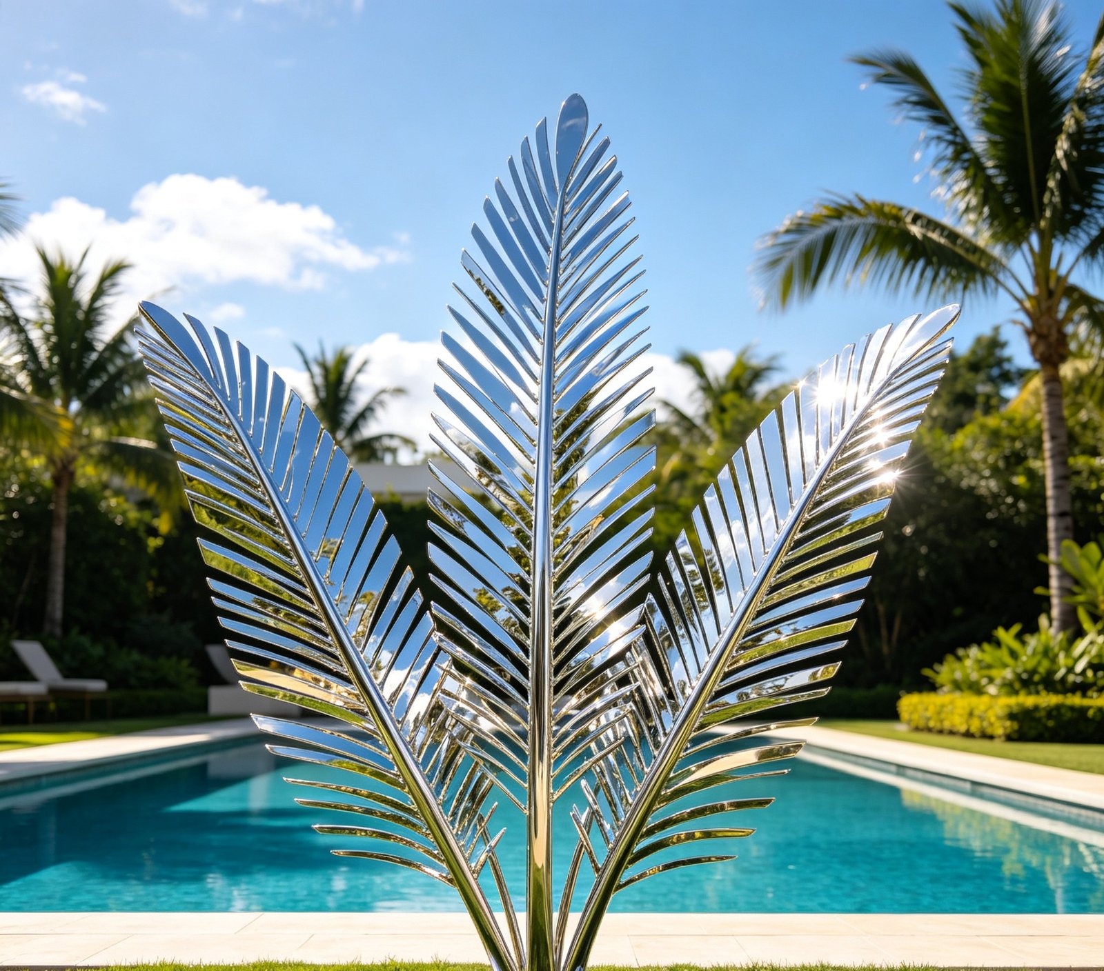 Листья пальмы из нержавеющей стали