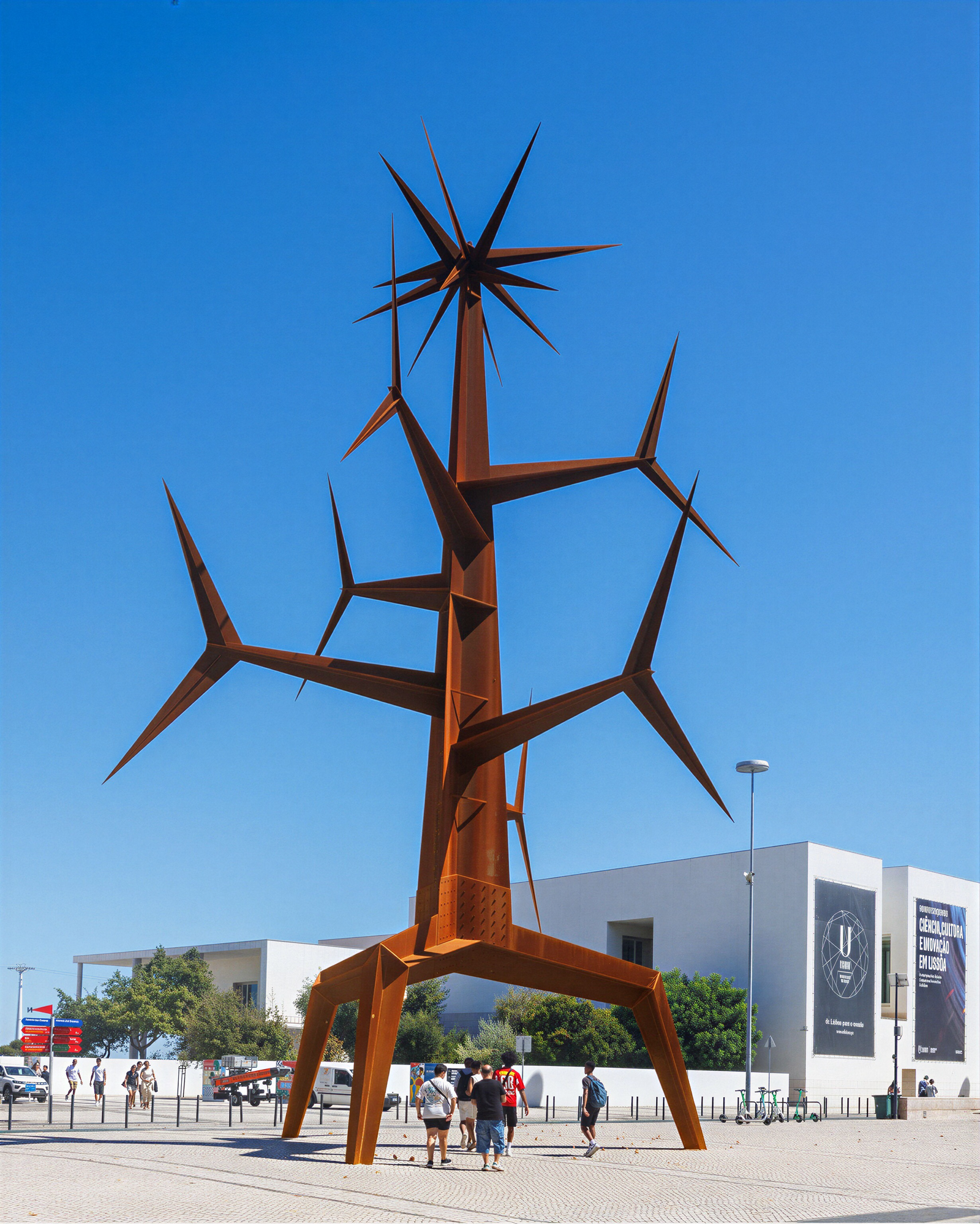Large Corten Steel Abstract Tree Sculpture