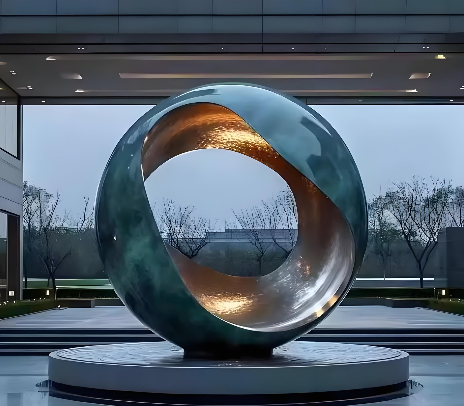 Patina and gold torus