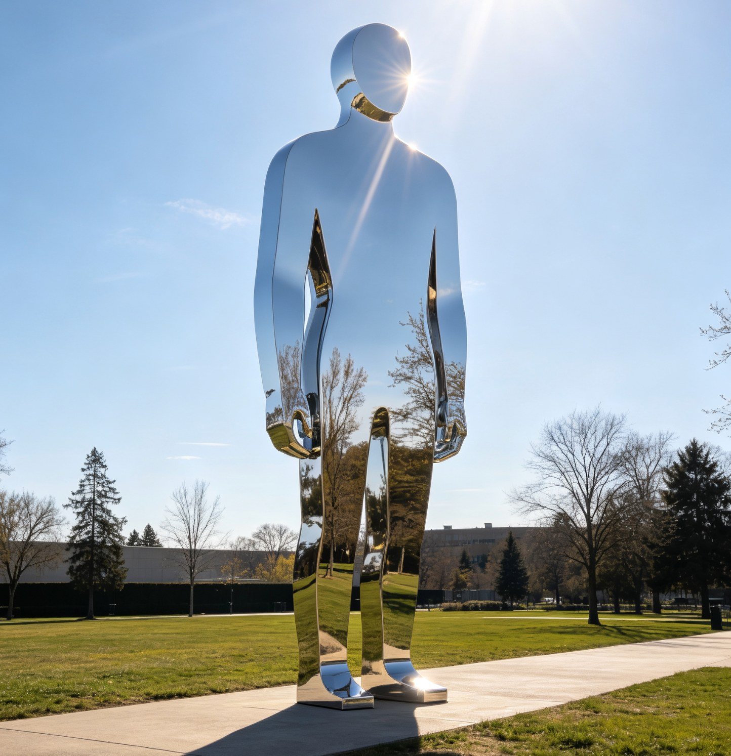 Standing mirror figure