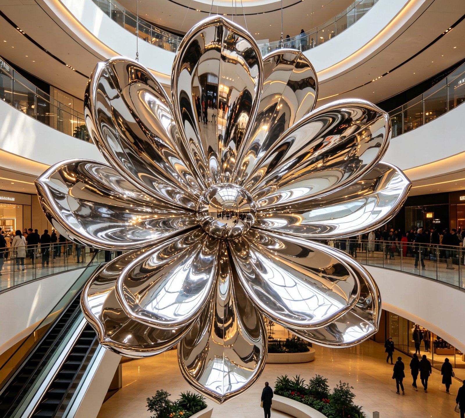 Atrium lotus flower