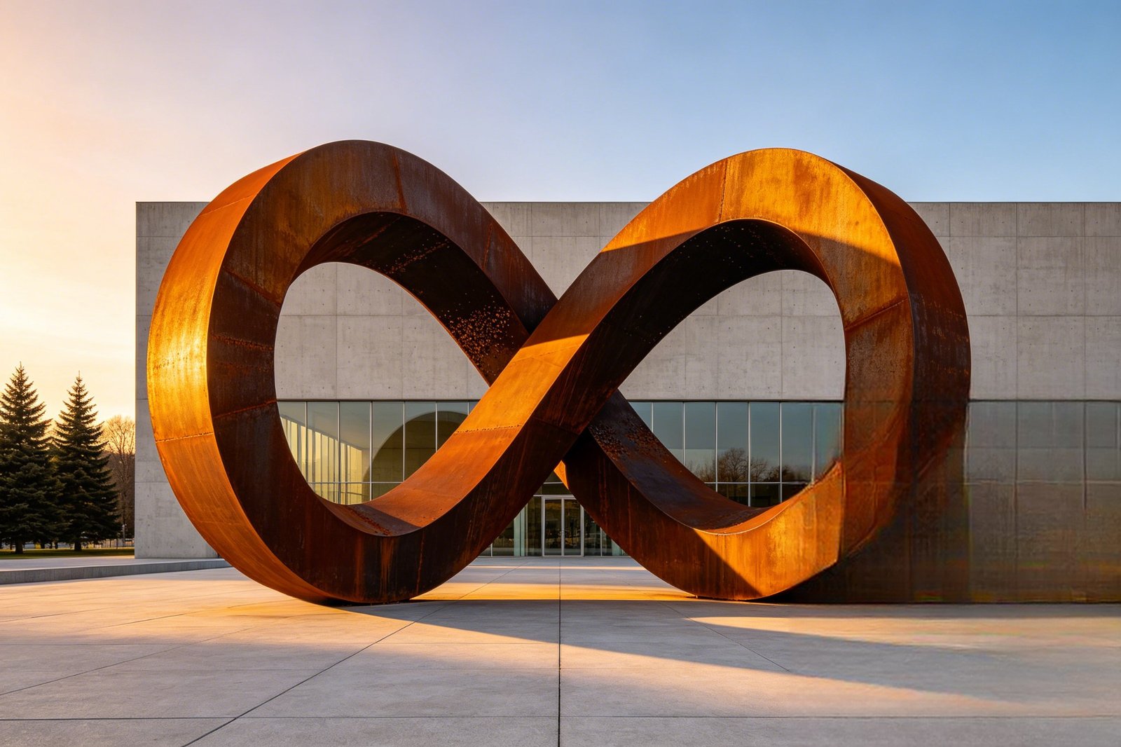Infinity weathering-steel loop