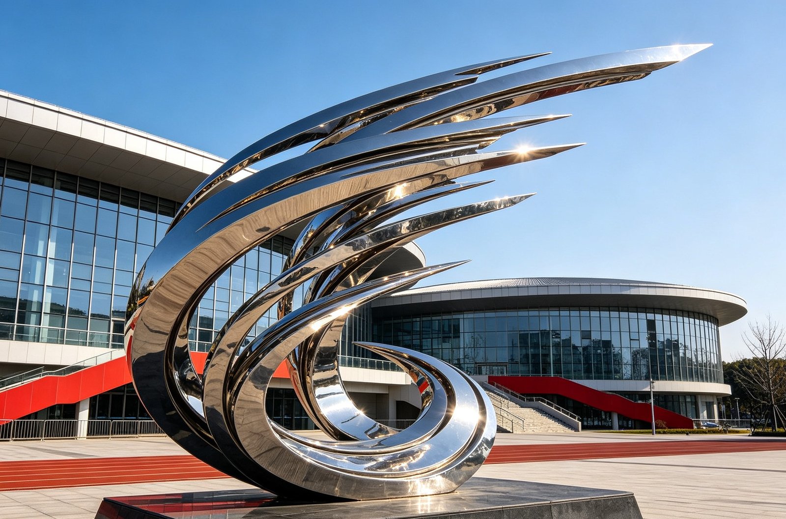 Mirror stainless wing