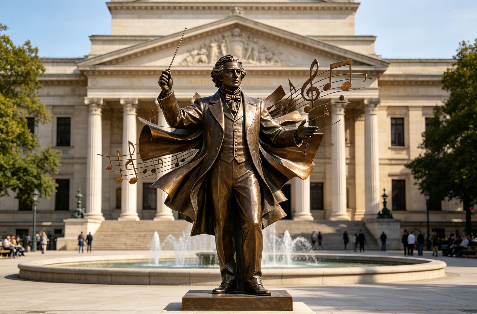 Bronze orchestra conductor