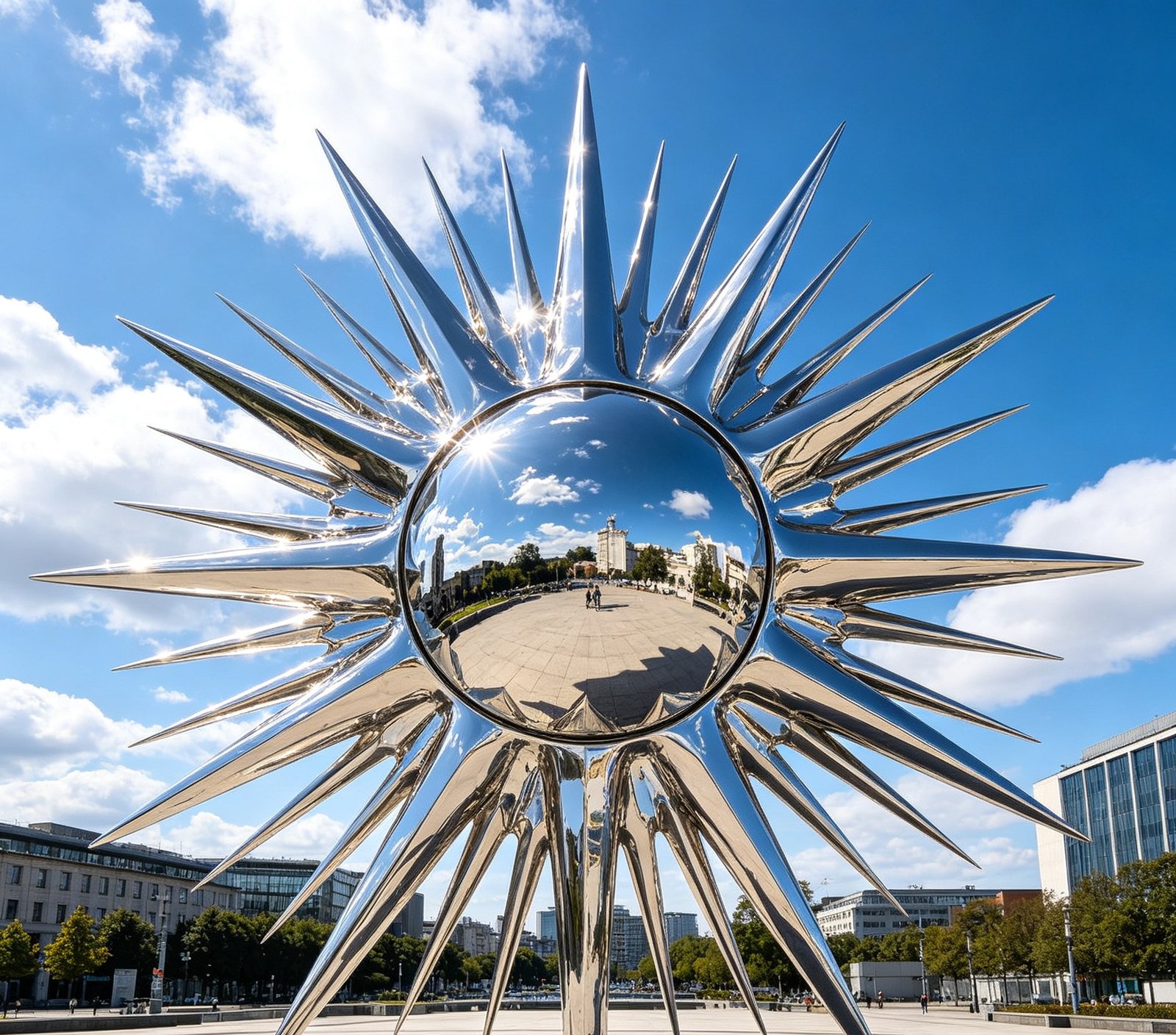 Stainless sunburst disc