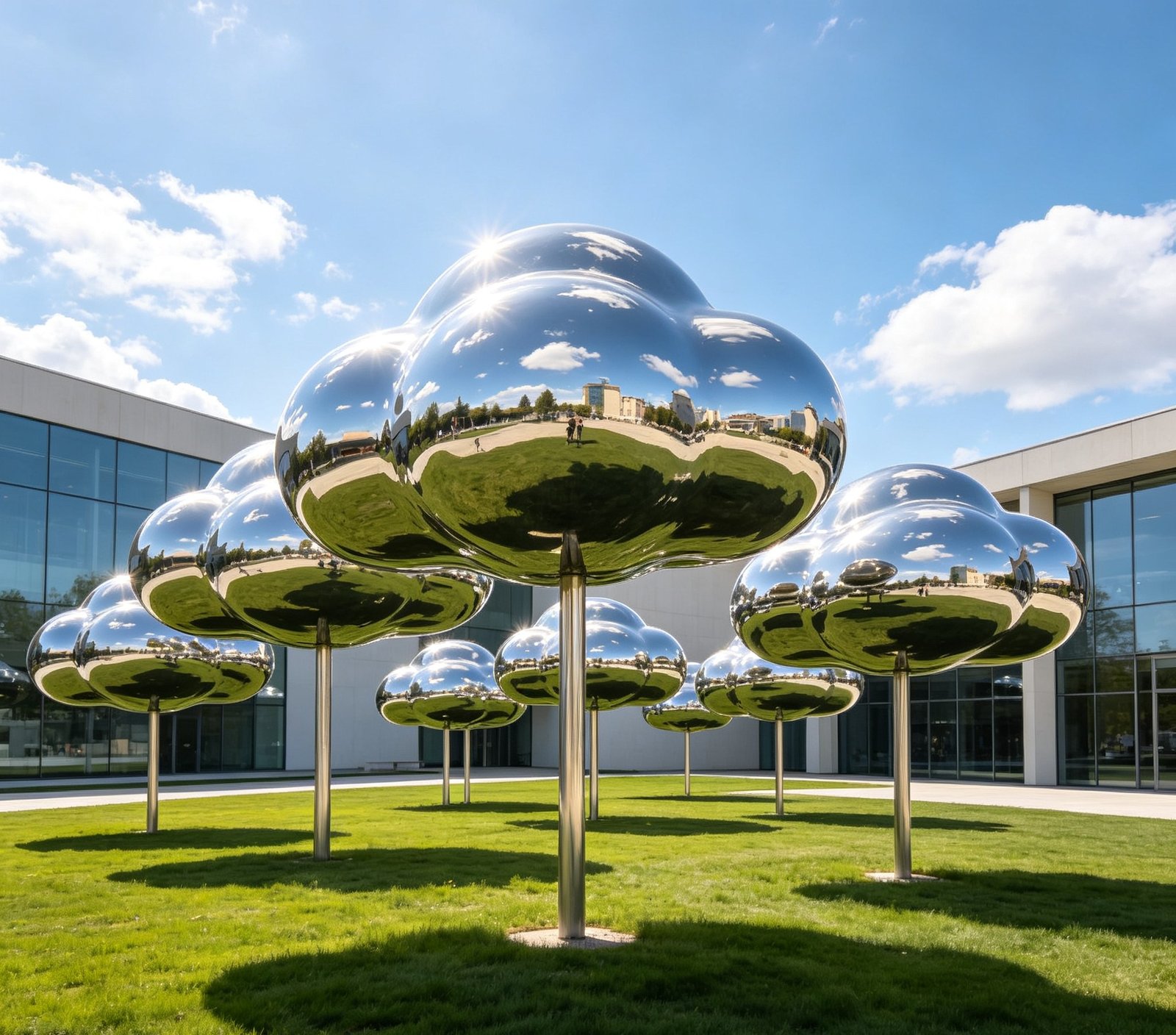 Stainless cloud trees